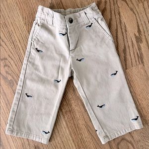 Janie and Jack boys whale khakis, 12-18mos